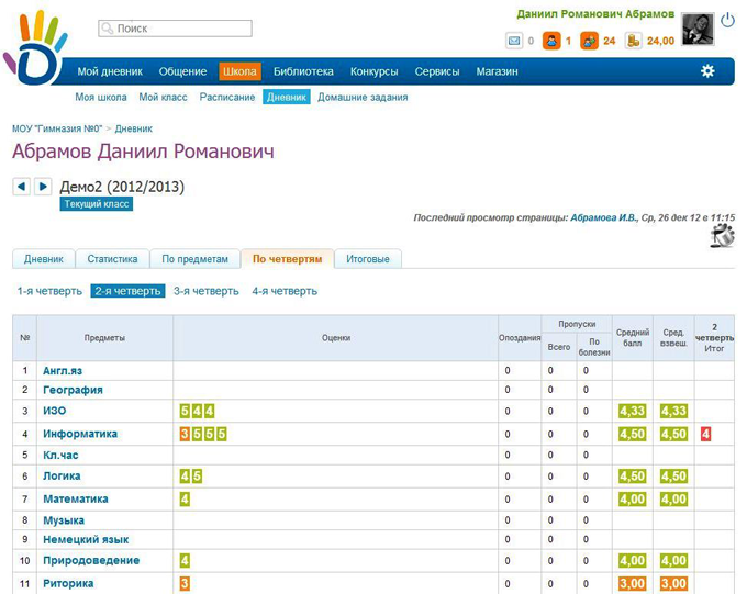 Журнал успеваемости учащихся в электронном виде excel