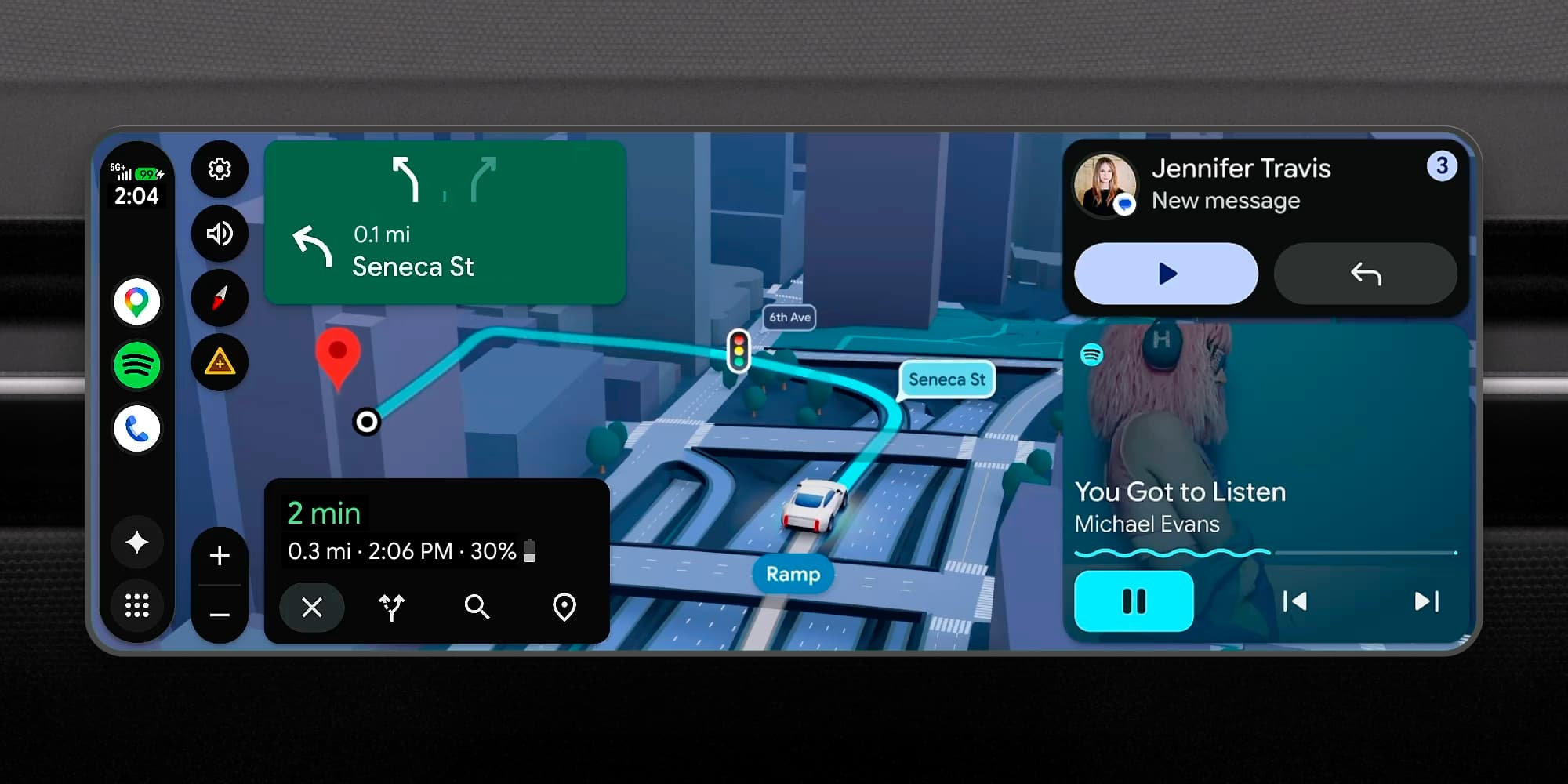 Новый дизайн Android Auto