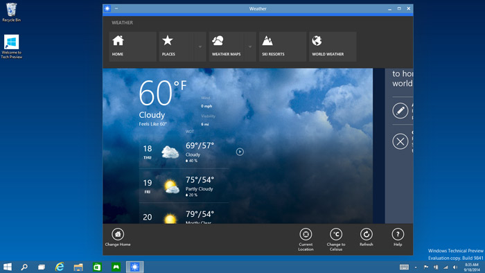 Windows 10. Приложения в стандартных окнах