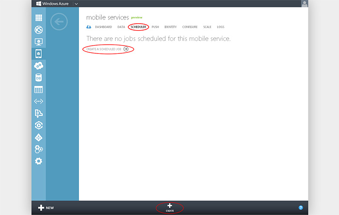 Scheduler в Windows Azure Mobile Services