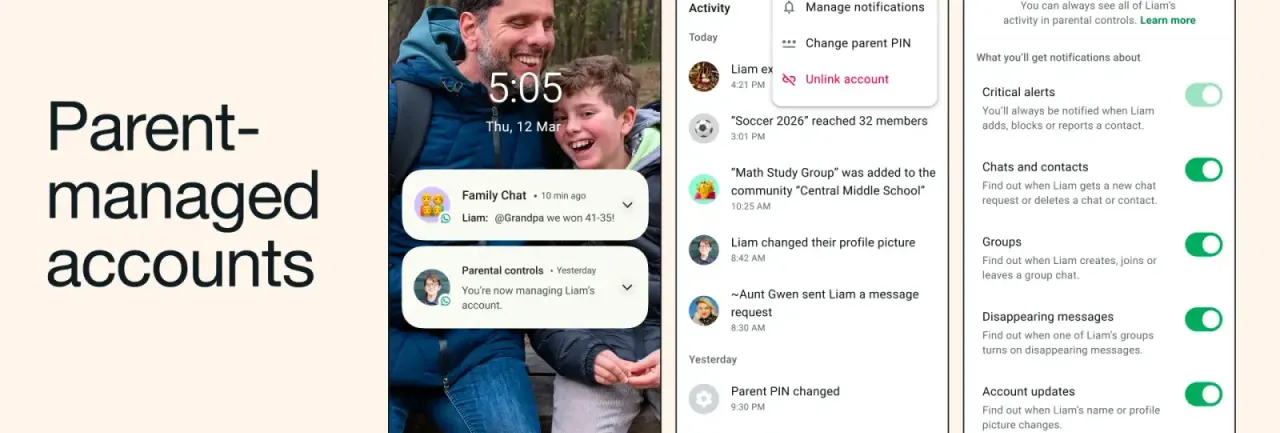 WhatsApp запускает аккаунты для детей до 13 лет с родительским контролем