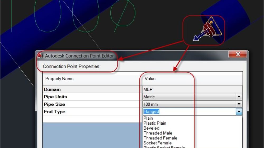 Новый инструмент «Универсальный соединитель» обеспечивает совмещение систем трубопроводов, созданных в продуктах Autodesk