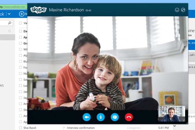 Skype в Outlook.com 
