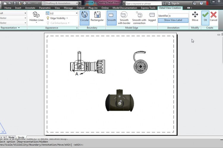 В Autodesk Synergy теперь можно создавать ассоциативные разрезы и выносные элементы для 3D-моделей, полученных из AutoCAD, Autodesk Inventor и конкурирующих продуктов