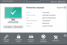 Kaspersky Small Office Security 2014. Главное окно программы